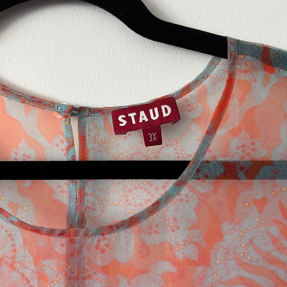 STAUD The Hyacinth Dress | Floral Wave Multi ES size 3X - Picture 5 of 13